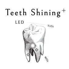 わずく株式会社ホワイトニング歯磨き粉 Teeth Shiningパッケージデザイン パッケージデザイン