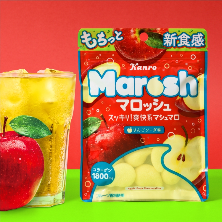 Marosh マロッシュ りんごソーダ味<br>パッケージデザイン（食品 / 飲料）| 株式会社T3デザイン【パッケージデザイン会社】