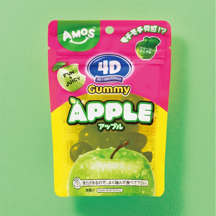 4Dグミ アップル パッケージデザイン（食品 / 飲料）| 株式会社T3デザイン【パッケージデザイン会社】