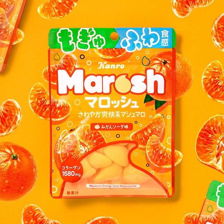 Marosh マロッシュ みかんソーダ味<br>パッケージデザイン（食品