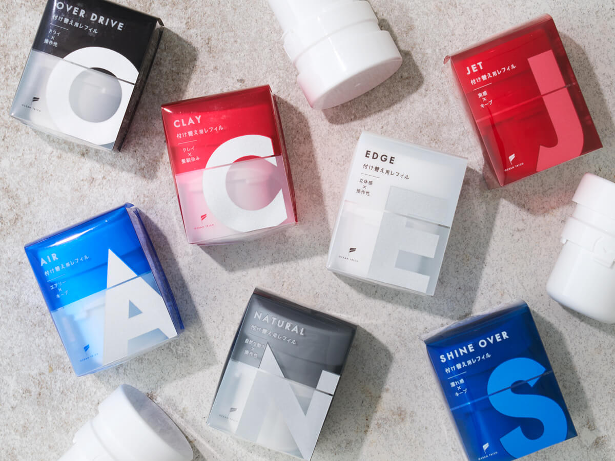 オーシャントリコ　ヘアワックスレフィル　パッケージデザイン パッケージデザイン 