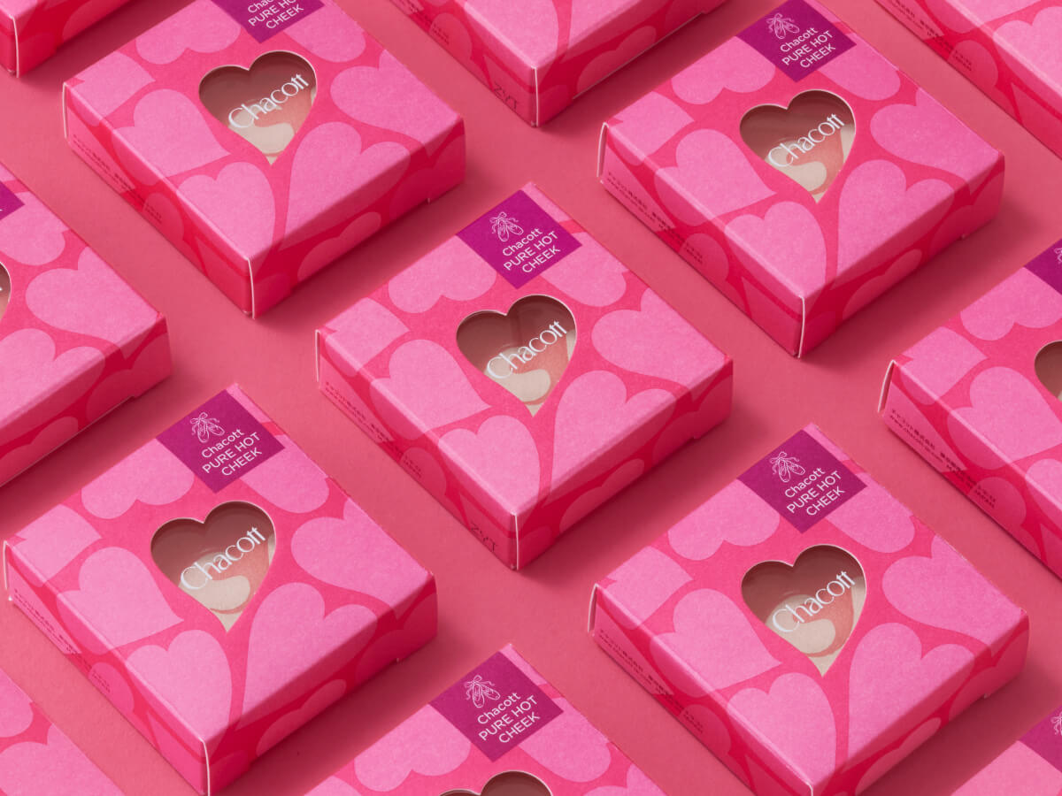 チャコット ピュアホットチークパッケージデザイン パッケージデザイン 